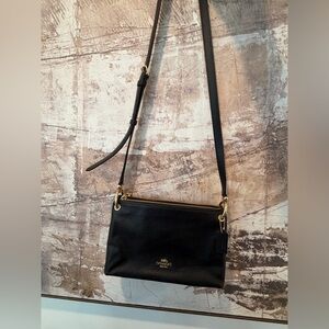 COACH MIA BLACK PEBBLE LEATHER CROSSBODY IN EXCELLENT CONDITION!